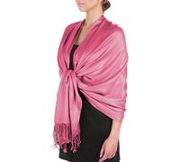 Sakkas Large Soft Silky Pashmina Shawl Wrap Scarf in Solid Colors - Dusty Pink