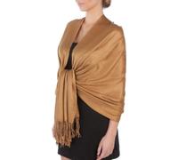 Sakkas Silky Soft Solid Pashmina Feel Shawl/Wrap / Stole - Bronze(Size: One Size)