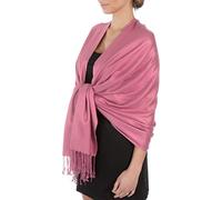Sakkas Silky Soft Solid Pashmina Feel Shawl/Wrap/Stole - Bubblegum Pink