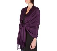 Sakkas Silky Soft Solid Pashmina Feel Shawl/Wrap / Stole - Dark Purple(Size: One Size)