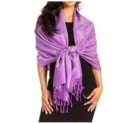 Sakkas Two Tone Vintage Jacquard Paisley Pashmina Shawl Wrap Scarf Stole - Dark Lavender