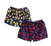 Saklifuo Mens Boxer Shorts 100% Cotton Sleep Short Underwear Premium Quality Pajamas Boxers Loungewear 2pcs Pack