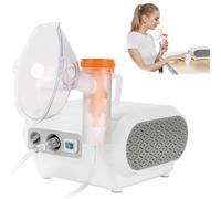 Sakmot Compact Compressor Household Nebuliser Machine for Adults & Kids, Stocking Fillers Gifts, Strong Mist Portable Home-Use Nebulizer (White)