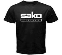 SAKO Finland Logo Shotgun Rifle Hunting Trap Skeet Cotton Men T Shirt Black