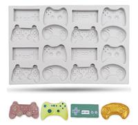 SAKOLLA Game Controller Silicone Molds, 16 Cavity Video Game Controller Molds for Chocolate, Candy, Cake Decoration, Cake Pops, Resin