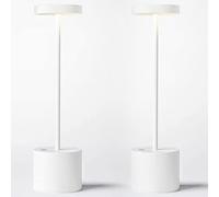 SAKRINGT 2 Pack Cordless Table Lamp Rechargeable,5000mAh Battery Operated Portable LED Table Light,Dimming Desk Lamp for Patio/Restaurant/Outdoor