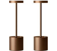 SAKRINGT 2 Pack Rechargeable Table Lamp, LED Cordless Desk Lamp,5000mAh Battery Operated Portable Table Light,3 Color Stepless Dimming Up to 40 Hours Usage for Restaurant/Indoor/Outdoor