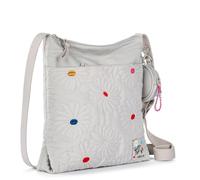 Sakroots Banyan Basic Crossbody - Lightweight Everyday Bag with Adjustable Strap, Zipper Closure & Multiple Pockets for Travel or Casual Use - Multi Flower Quilt