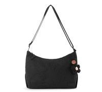 Sakroots Banyan Hobo - Shoulder bag with Zipper Closure & Detachable key dangle. Lightweight Everyday Travel Hobo for Women, Black Flower Quilt