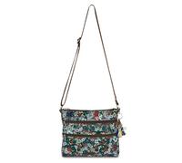 Sakroots Basic Crossbody Purse - Eco Twill Cross Body Handbag For Everyday & Travel - Zipper Closure & Adjustable Strap, Emerald Mojave Garden, One Size