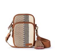 Sakroots Koa Smartphone Crossbody - Compact Phone Bag & Wallet with Adjustable Strap & Zipper Closure for Everyday or Travel, Tobacco Batik Woven, Crossbody