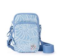 Sakroots Koa Smartphone Crossbody - Compact Phone Bag & Wallet with Adjustable Strap & Zipper Closure for Everyday or Travel, Blue Aura Seashore, Crossbody