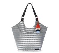 Sakroots Roma Expandable Shopper - Versatile Tote Bag with Expandable Design, Zipper Closure & Multiple Pockets for Work, Travel or Everyday Use - Black & White Woven