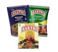 Sakthi Masala Combo | Chicken Masala, Biriyani Masala & Rasam Powder | Blended Spices Masala | Masala Powder | Aromatic Spices & Herbs | Indian Origin | 3Flavors | 200g
