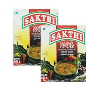 Sakthi Sambar powder, Authentic South Indian Flavor, Spice mix to prepare sambar soup, No added preservatives or artificial flavors, Rich taste and aroma, Indian Origin-200g (Pack of 2)
