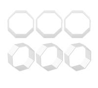 Saktopdeco 6 Counts Octagon Cookie Cutter Set Small Honeycomb Geometric Cookie Cutters Metal Cookie Cutters Shapes Candy Mold Cutter