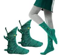 Saku Knit Crocodile Socks, Christmas Novelty Wide Mouth 3D Socks, Animal Socks Alligator Socks for Women Men, One Size