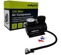 Sakura 12V Mini Air Compressor Inflate Tyre Psi Electric Car Inflator Pump Pressure