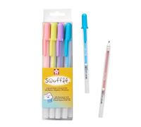 SAKURA 3D Soufflé Pen - 3-D Pen for Lettering, Drawing, Line Borders, Ornaments, & More - Opaque White and Pastel Ink Colors - 16 Pack