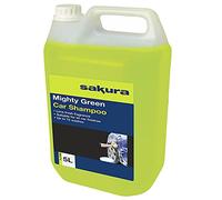Sakura 5L Mighty Green Car Wash Shampoo SS4619 - For All Vehicle Paint Finishes - 75 Washes (Packaging may vary)
