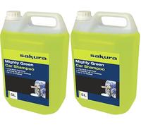 Sakura 5L Mighty Green Car Wash Shampoo SS4619 - For All Vehicle Paint Finishes - 75 Washes (Packaging may vary) (Pack of 2)