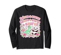 Sakura A Saurus Cute Dinosaur Panda Spring Long Sleeve T-Shirt