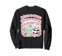 Sakura A Saurus Cute Dinosaur Panda Spring Sweatshirt