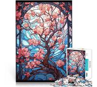 Sakura Bloom Japanese Artteenager Jigsaw Puzzles 1000 Pieces Interesting Stress Reduction is ideal as gifts for the whole family 38x26cm