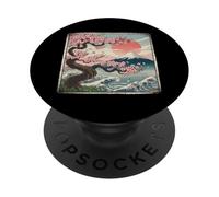 Sakura Blossom Fuji Wave Sunset Japanese Art PopSockets Adhesive PopGrip