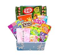 Sakura Box Premium Japanese Candy & Snack Bundle 9 Packs - Matcha Kit Kat, Sakura Mochi, Hi Chew Assortment, Puccho Assortment, Kororo Gummies, Cratz Pepper Bacon
