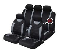 Sakura Car Seat and Headrest Covers Carnaby Grey SS5398 - Full Set Universal Size Elasticated Hems Side Airbag Compatible Washable Easy Fit
