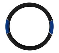 Sakura ‘Carnaby’ Steering Wheel Cover Vented Blue Mesh Design Universal Easy Fit for Most Cars Vehicles Improve Grip Soft Comfortable Faux Leather Look