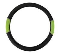 Sakura ‘Carnaby’ Steering Wheel Cover Vented Green Mesh Design Universal Easy Fit for Most Cars Vehicles Improve Grip Soft Comfortable Faux Leather Look