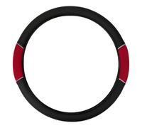 Sakura ‘Carnaby’ Steering Wheel Cover Vented Red Mesh Design Universal Easy Fit for Most Cars Vehicles Improve Grip Soft Comfortable Faux Leather Look