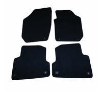 Sakura Carpet with Rubber Heelpad Mat Set for Skoda Fabia 07 Onwards- Black