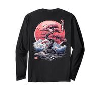 Sakura Cherry Blossom Fuji Urban Aesthetic Japan Backprint Long Sleeve T-Shirt