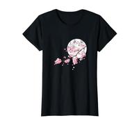 Sakura Cherry Blossom Japan's Favourite Flower Value Graphic T-Shirt, Women, Black, XL