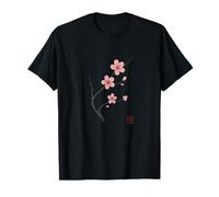 Sakura Cherry Blossom Tree Branch Minimalist Japanese Sumi E T-Shirt
