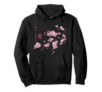 Sakura Cherry Blossoms with Japanese Kanji Love Symbol Pullover Hoodie
