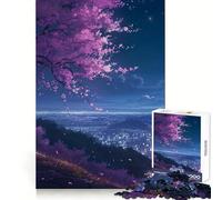 Sakura City Glow 1000 Pieces Jigsaw Puzzles for Adults Strengthen Memory Casual Fun Clean Edge Classic Gift (38x52cm)