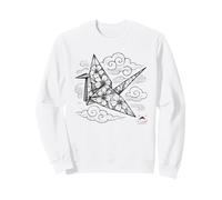 Sakura Crane Bird - Japanese Origami Art Sweatshirt