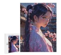 Sakura Dawn Portrait Wooden Brain Teaser for Adults, 500 PCS - Winter Activity Gift, for Screen-Free Relaxation at Home