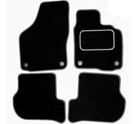 Sakura DD0599GY Tailored Car Mats, Black with Carpet Heelpad - Grey Trim