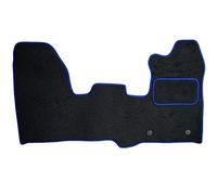 Sakura DD1027BU Tailored Van Mat, Black with Carpet Heelpad - Blue Trim