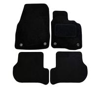 Sakura DD2003 Tailored Car Mats, Black with Carpet Heelpad - Black Trim