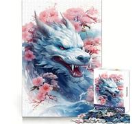 Sakura Dragon Chinese 1000 Piece Jigsaw Puzzles for Adults Jigsaw Mind Play Home Pastime Clean Edge Lovely Present (38x52cm)