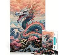 Sakura Dragon Chinese 1000 Piece Jigsaw Puzzles for Teenagers Jigsaw Clear Logic Toy Peaceful Time Perfect Cut Santa Wish List (38x52cm)