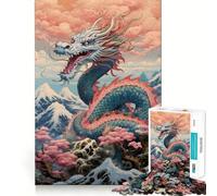 Sakura Dragon Chinese 1000 Pieces Jigsaw Puzzles for Adults Mind Exercise Toy Relax Time Precision Cut Stylish Gift (50x75cm)