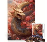 Sakura Dragon Chinese Jigsaw Puzzles 1000 Pieces for Teenagers Logic Game Warm Time Precise Cut Art Collection Piece (50x75cm)