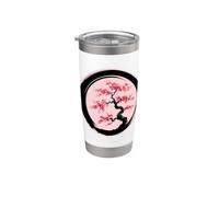 Sakura Enso Cirlce Japanese Cherry Blossom Stainless Steel Insulated Tumbler